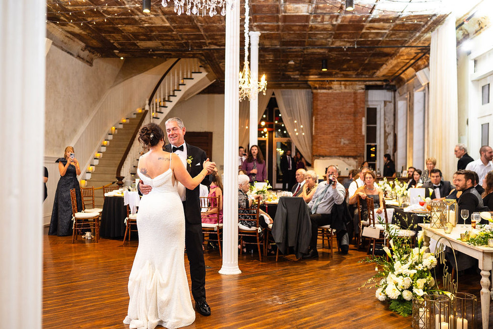 bride and father dancing at Excelsior in Lancaster Pennsylvania