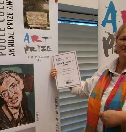Sandy Hardwick receiving award