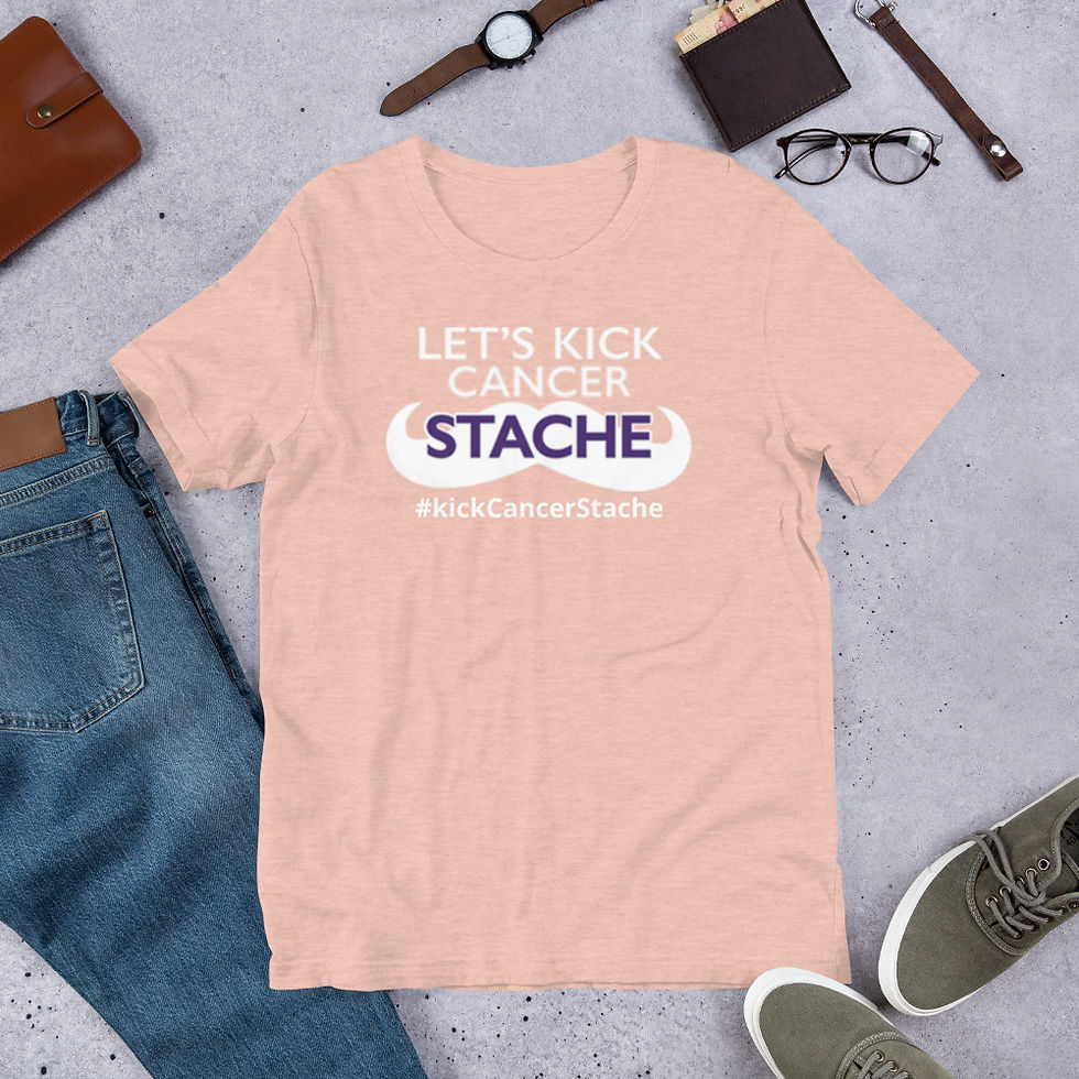 Thumbnail: Kick "Cancer" Stache Short-Sleeve Unisex T-Shirt