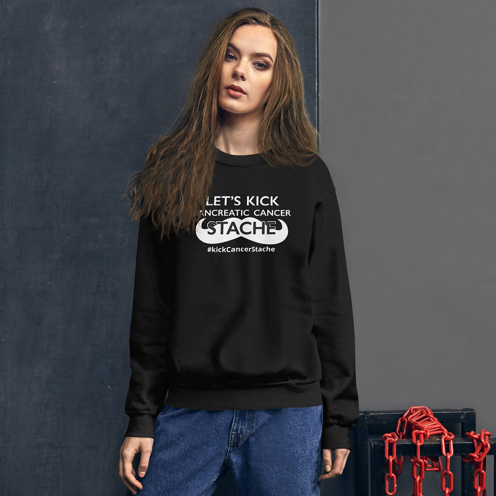 Thumbnail: Kick "Pancreatic Cancer" Stache Unisex Sweatshirt