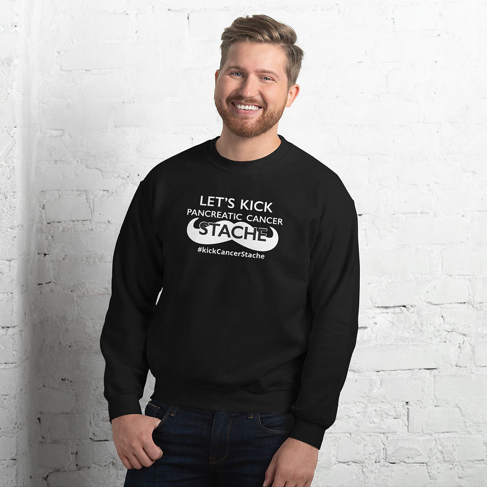 Thumbnail: Kick "Pancreatic Cancer" Stache Unisex Sweatshirt