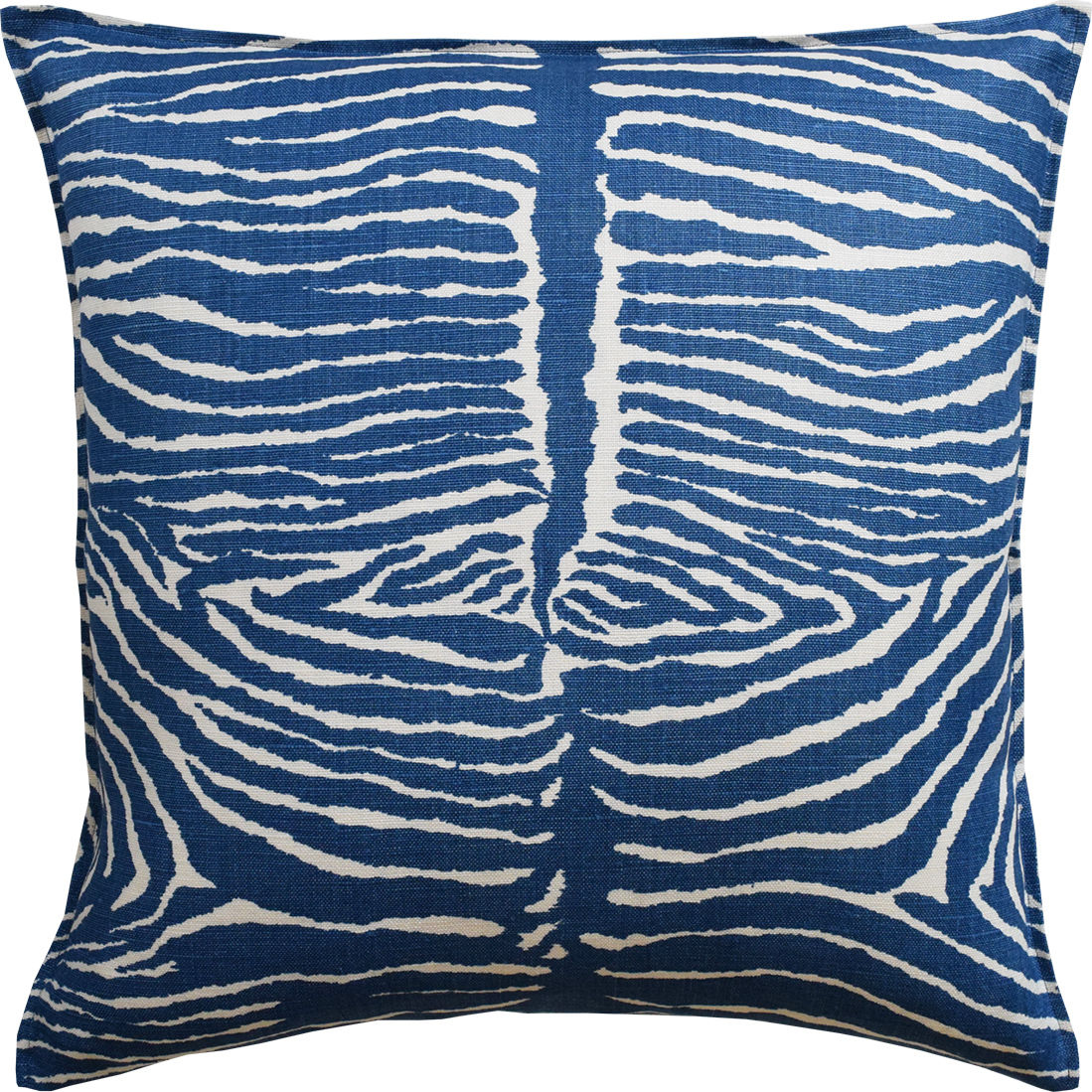 Le Zebra Indigo Pillow