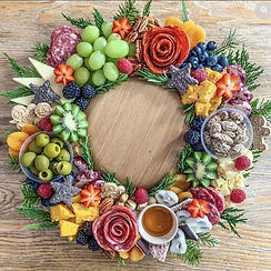 Artisanal appetizer spread: displayed on a rustic wooden table at a wedding in Orlando