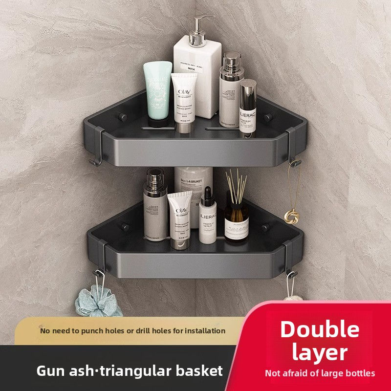 Thumbnail: punch-free bathroom wall-mounted storage rack