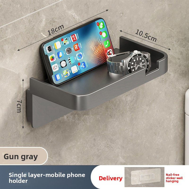 Thumbnail: Wall Mounted Tissue Box Holder Plastic Bathroom Storage Rack