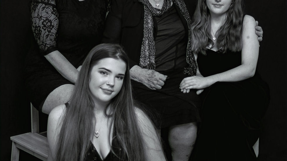 Multi-generational portrait with cohesive tones