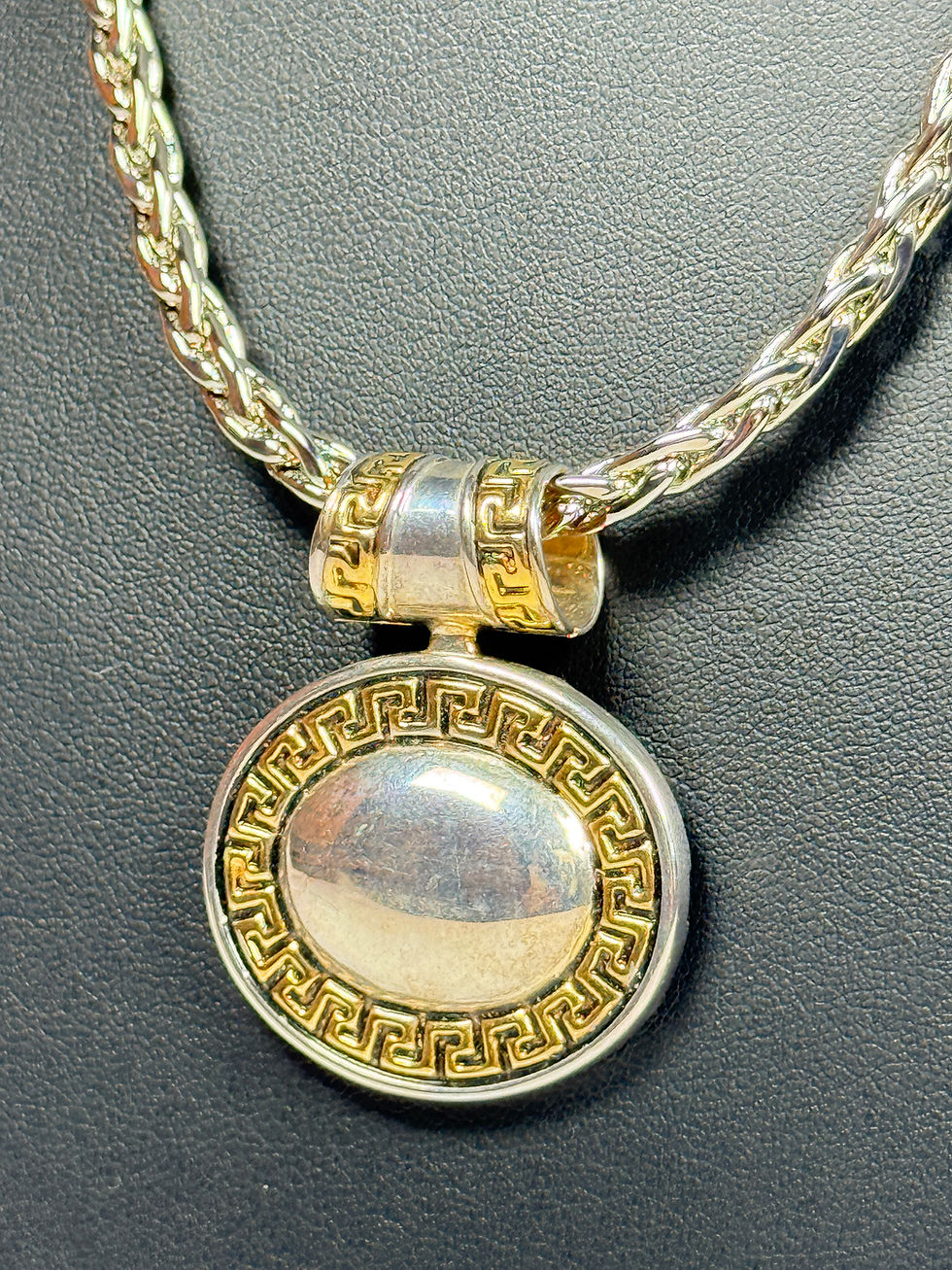 Thumbnail: TWO TONE MAGNET LOCK NECKLACE