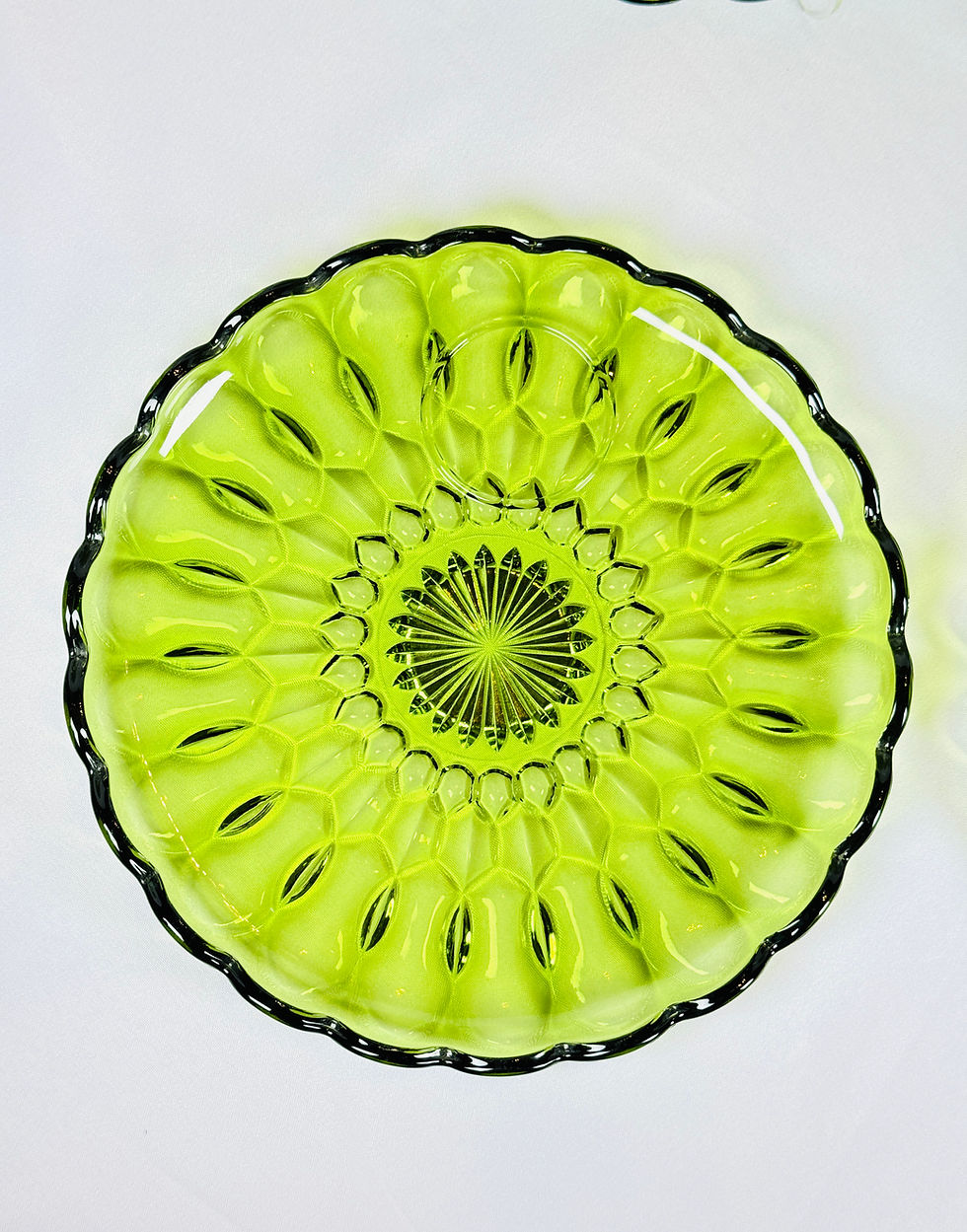 Thumbnail: 10” Fairfield by Anchor Hocking avocado green plates (4pcs)