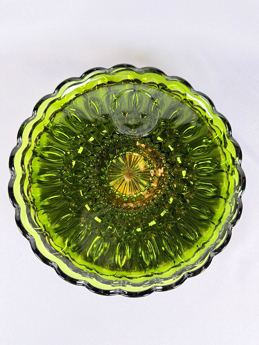 Thumbnail: 10” Fairfield by Anchor Hocking avocado green plates (4pcs)