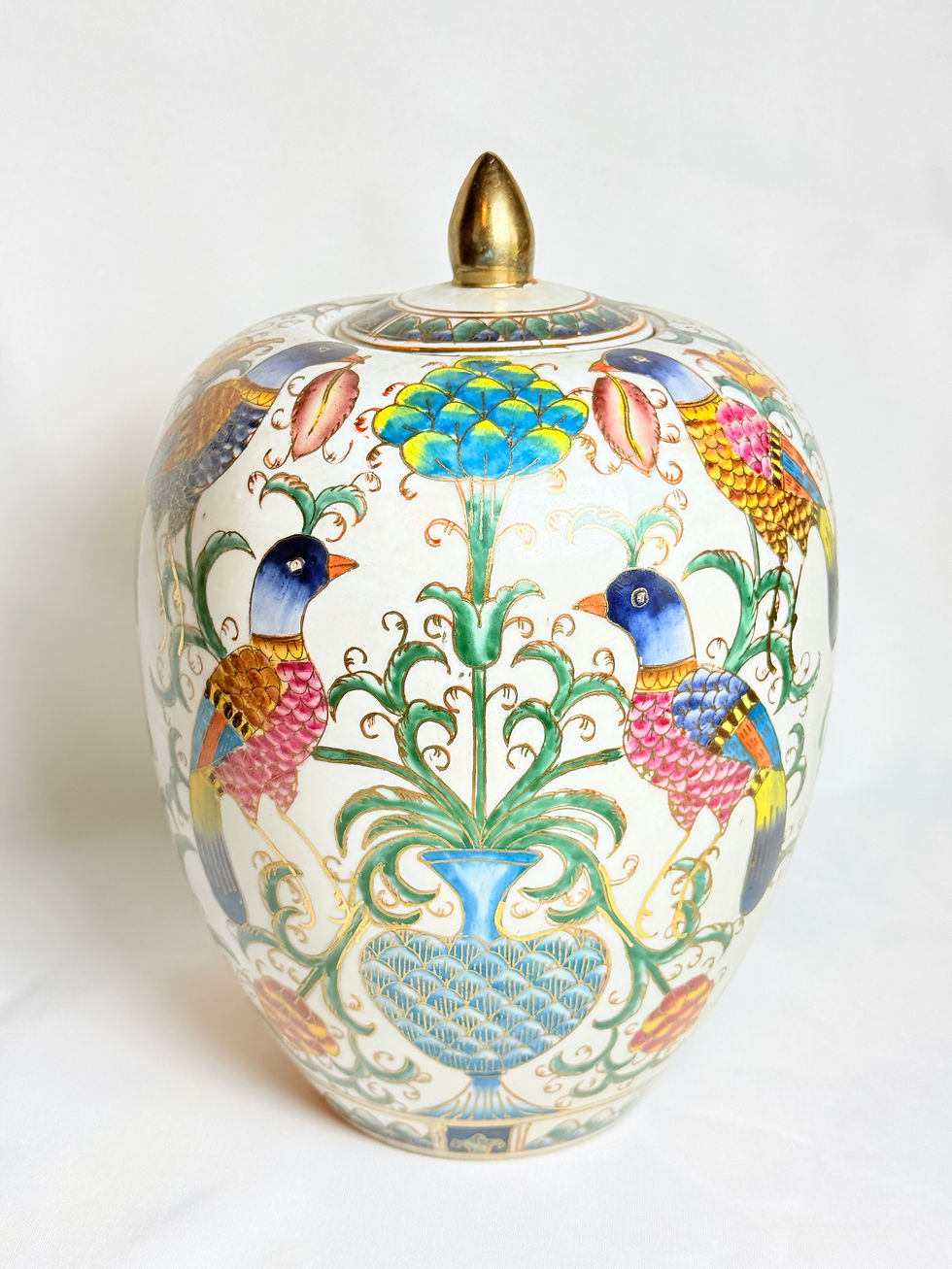 Thumbnail: HAND DECORATED ORIENTAL  GINGER JAR