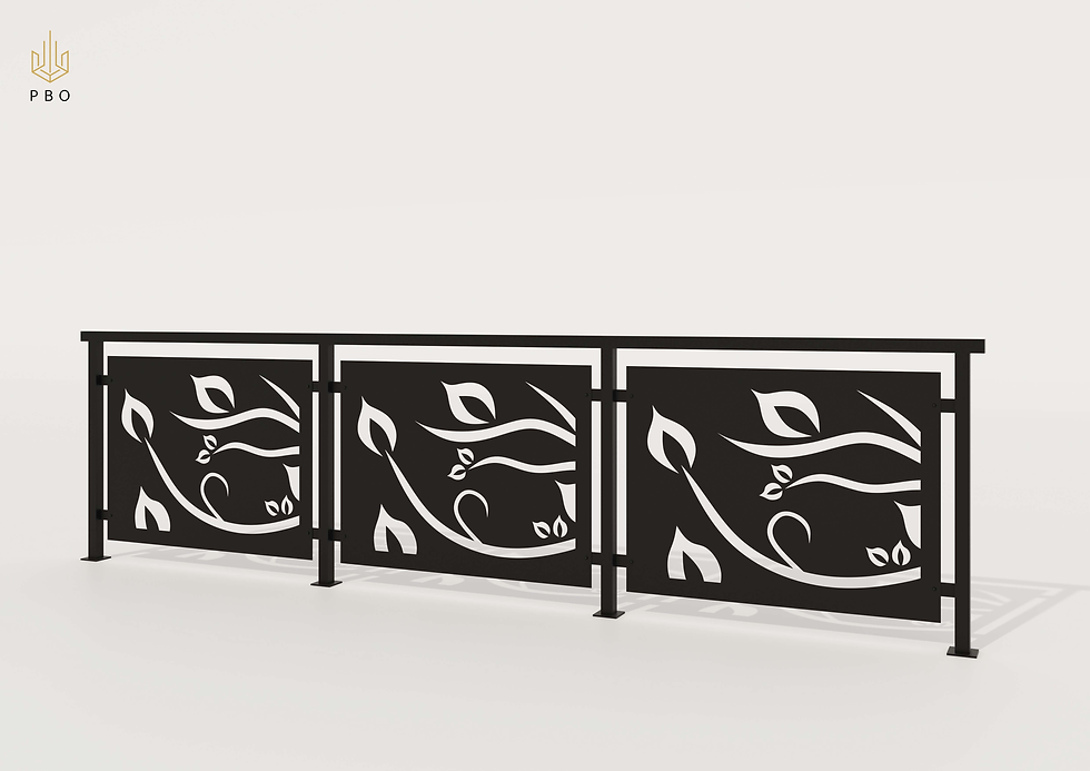 Miniatura: balustrada balkonowa aluminiowa B11 dekoracyjna