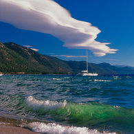 tahoe, wave, cloud, lake
