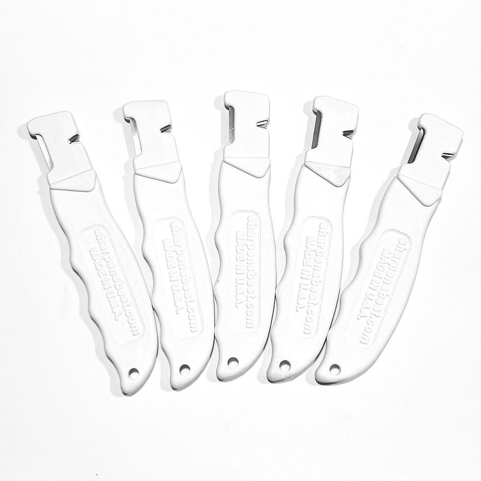 5 SET: White Longhandle USA Made Knife Sharpeners | Sharpens Best
