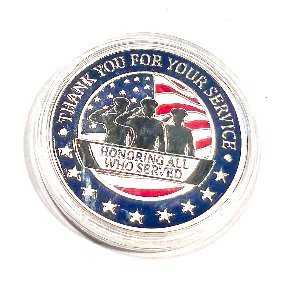 Miniatura: VETERAN CHALLENGE COIN: statue of Liberty “Proud of You”