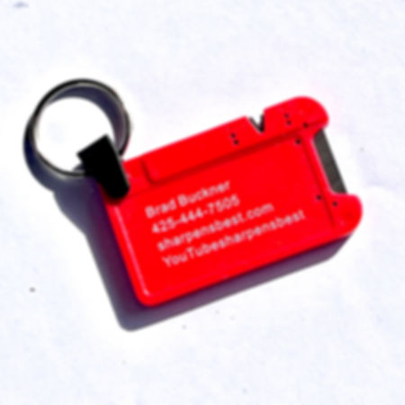 Red Rectagle Tungsten Sharpener w/ V-Notch