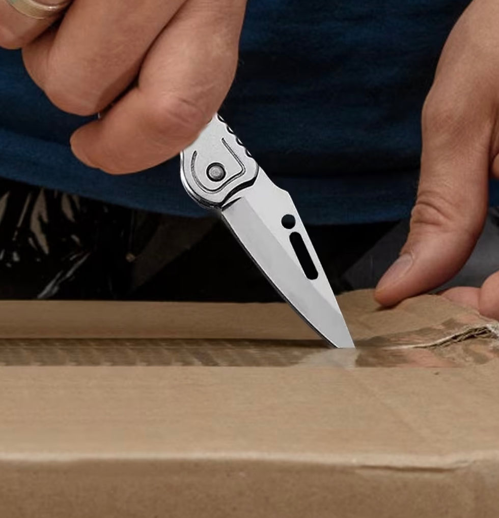 Miniatura: Sharp! Stainless Steel Utility Carabiner Folding Knife