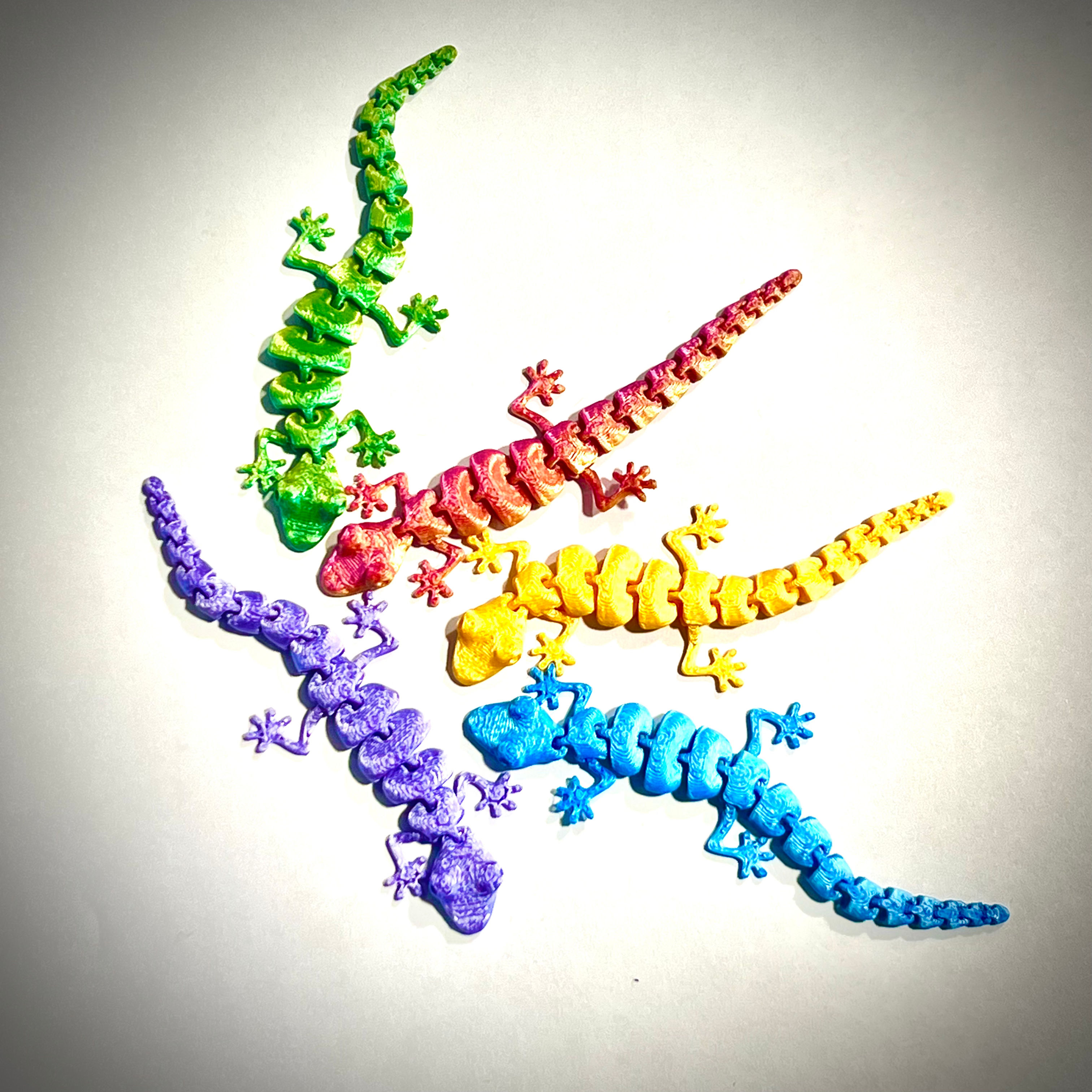 (x5) Five Pack “LUCKY LIZARDS” 3D Printed Charms!