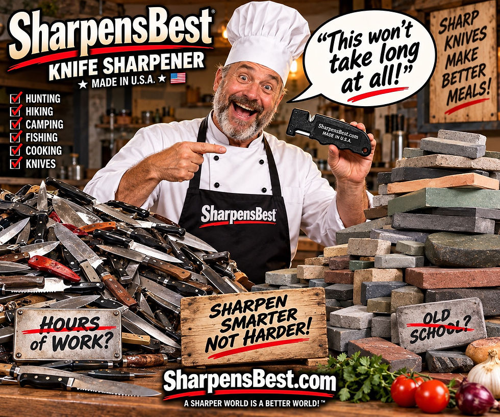 Thumbnail: NEW Black Longhandle Limited Edition USA Knife Sharpener