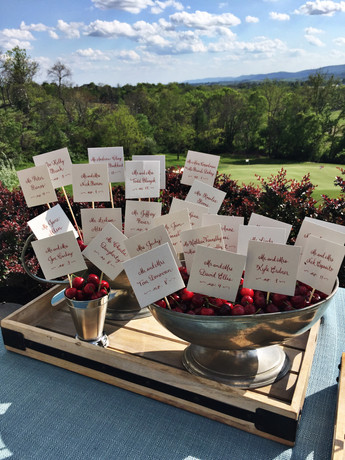 Escort Card Display Calligraphy