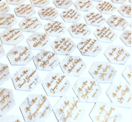 Hand lettered tiles