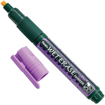 Pentel Wet Erase Chalk Marker - Small Chisel Tip Violet