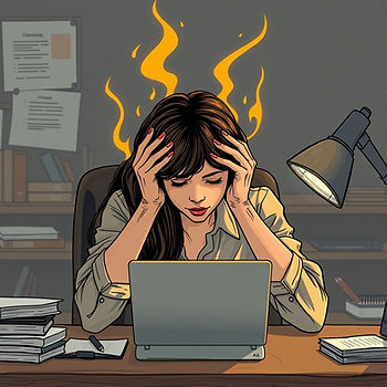 woman feeling burnt out