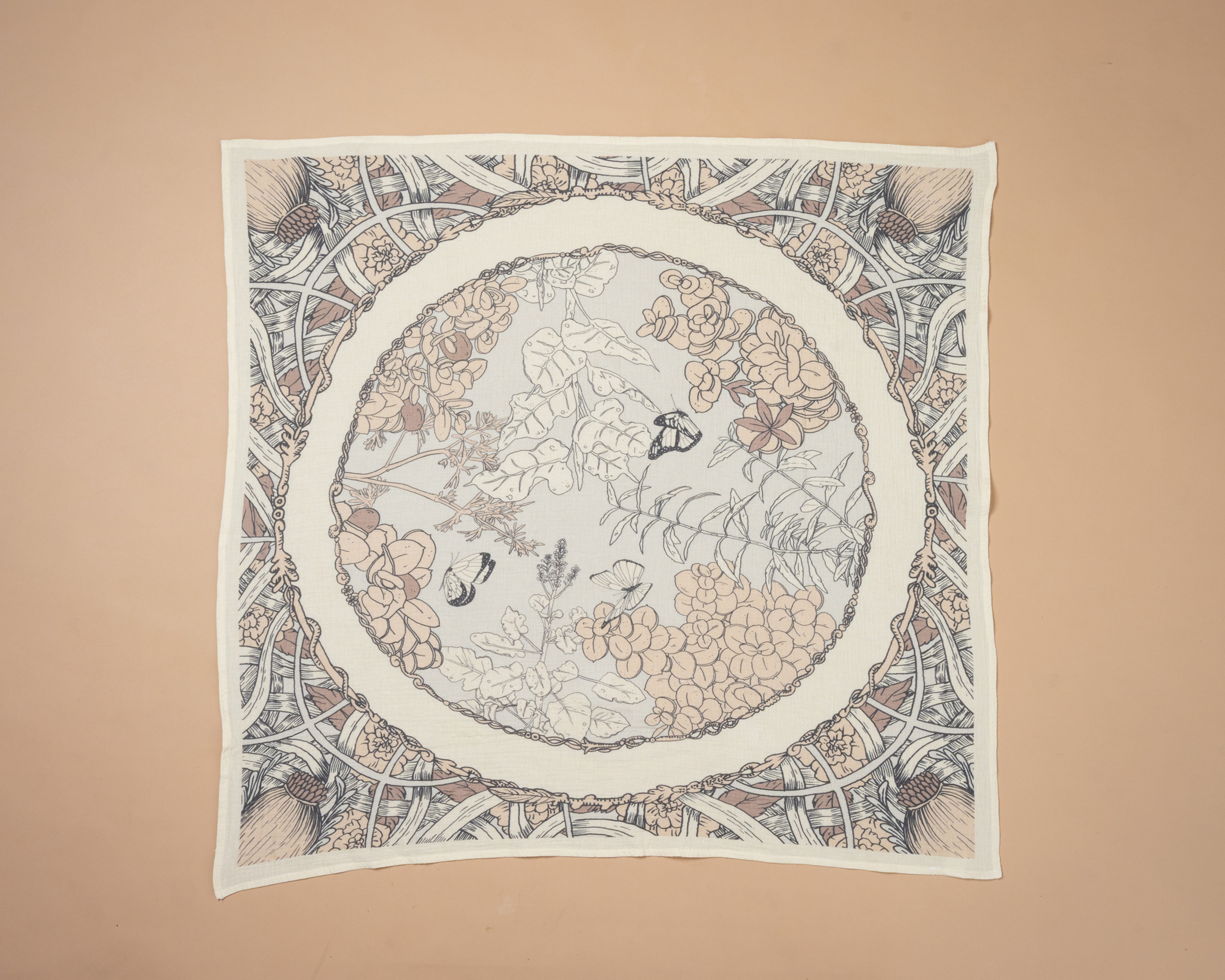 BUTERFLIES- Muslin Swaddle Blanket- summer blanket