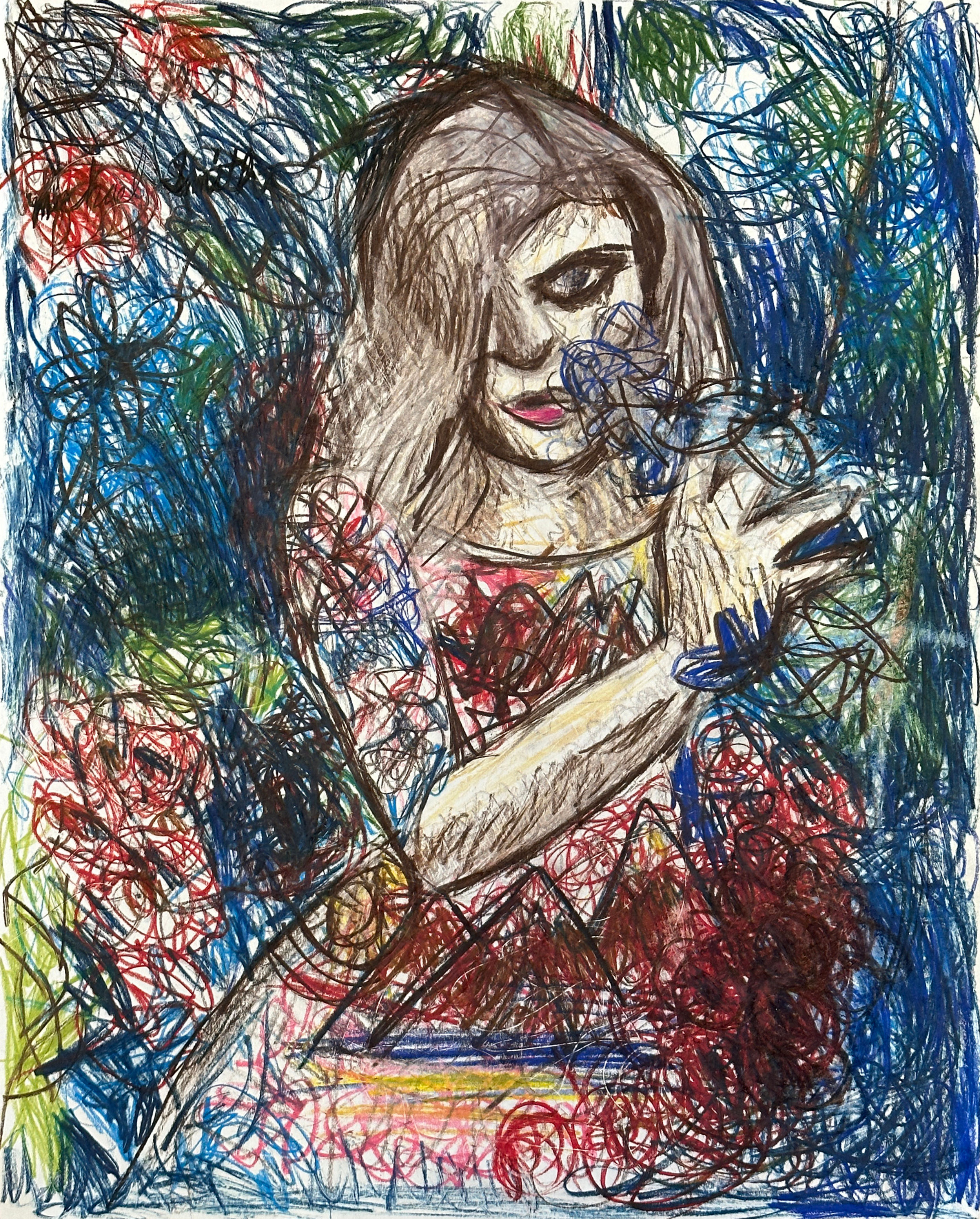 "Girl with Flowers" by Michael Smith