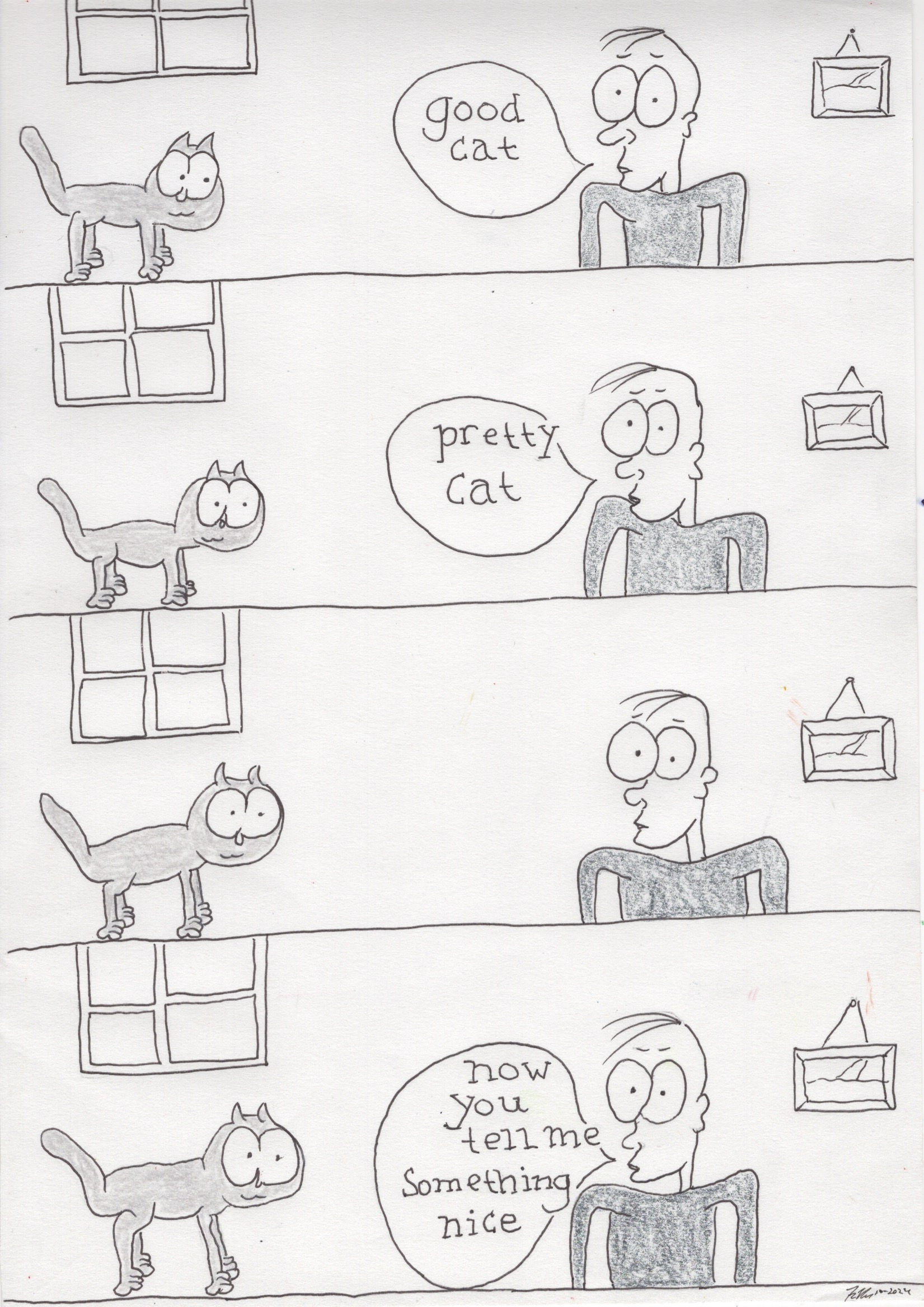 "Good Cat, Pretty Cat" by Frederick Nitsch.