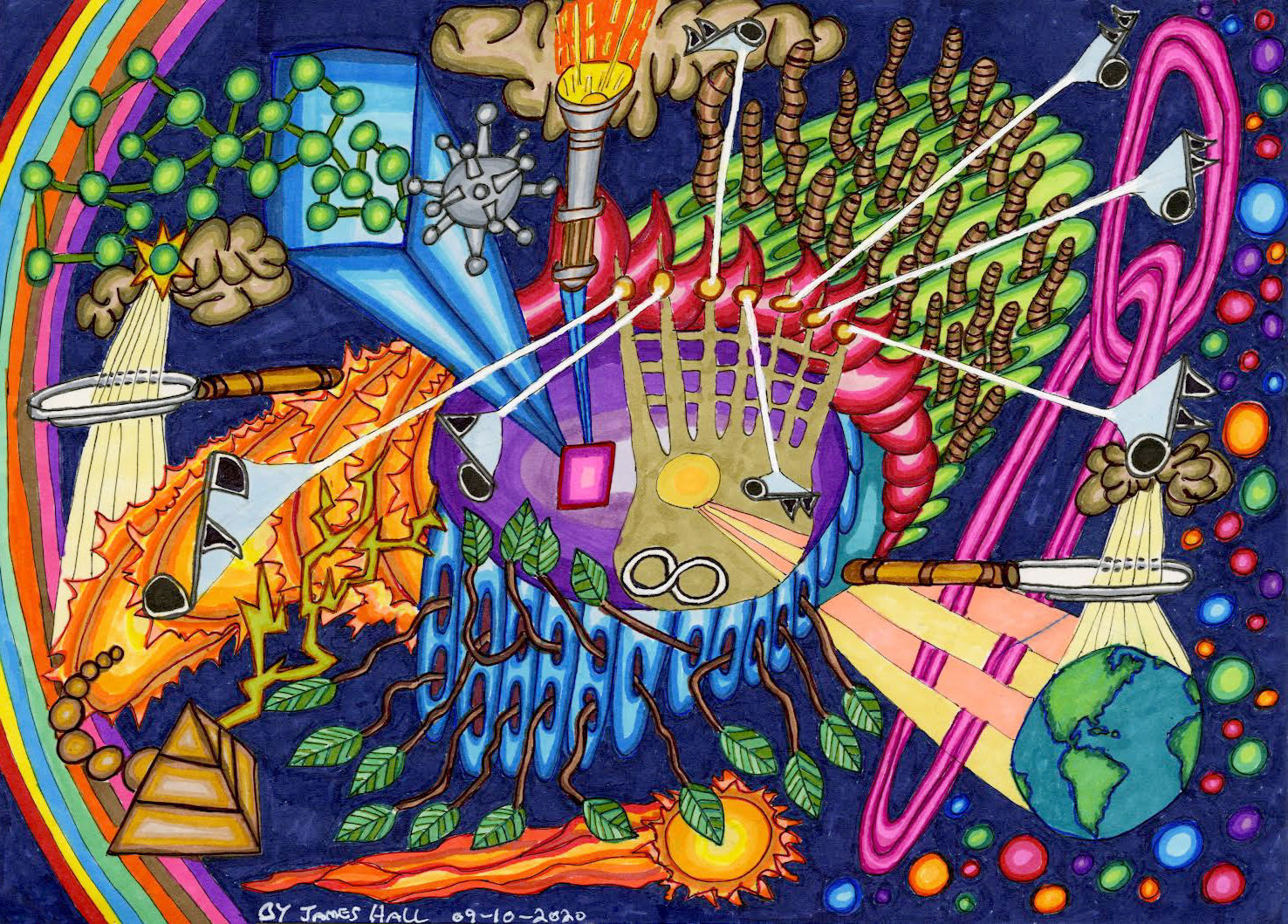 "Worms, DNA, and Cosmic Music" by James Hall