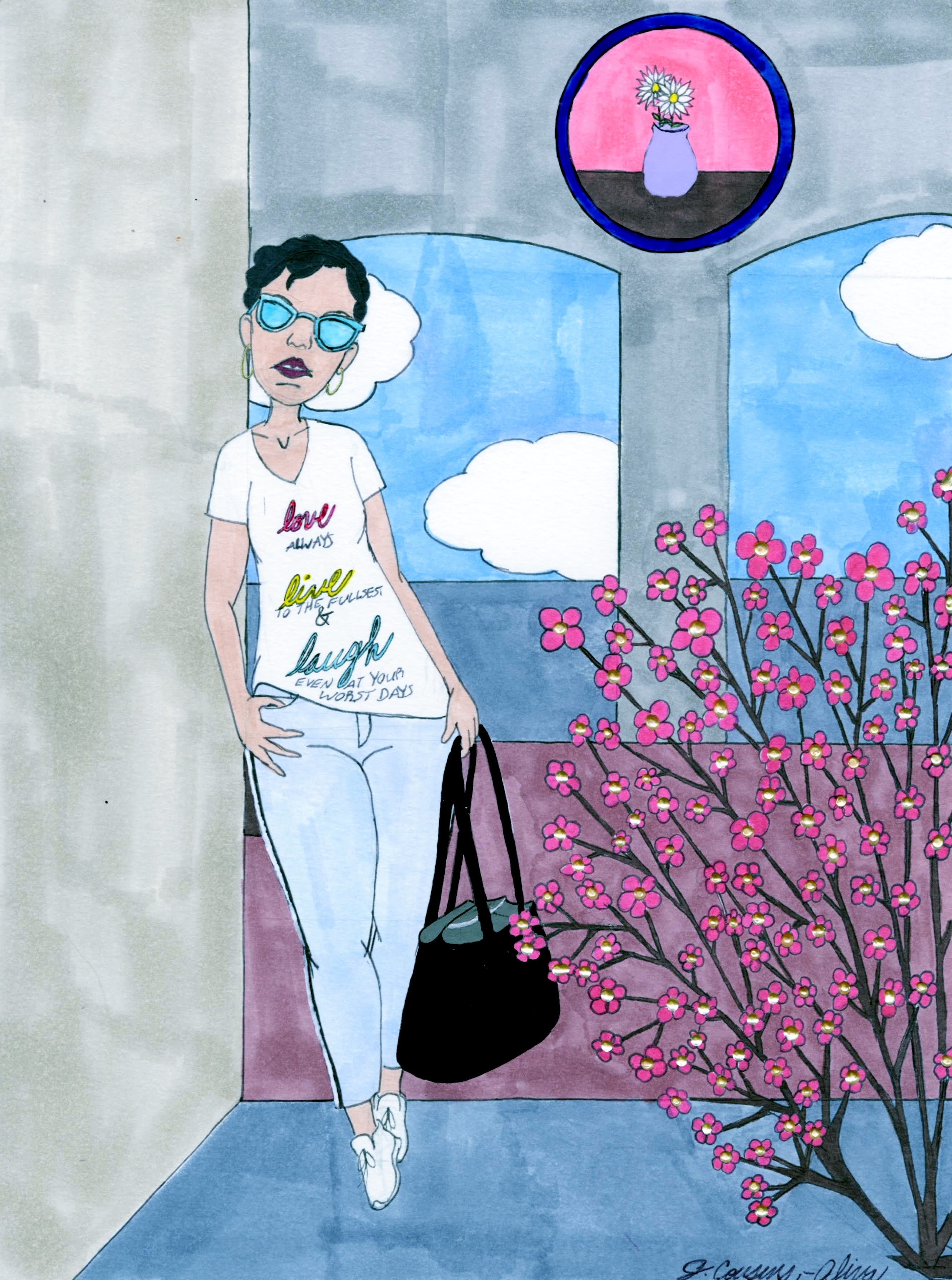 "Love Live Laugh" by Jacqueline Cousins Oliva