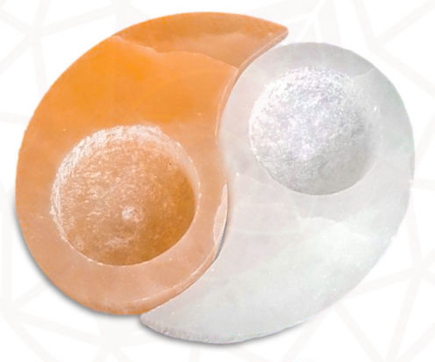 Selenite - Castiçal Ying Yang