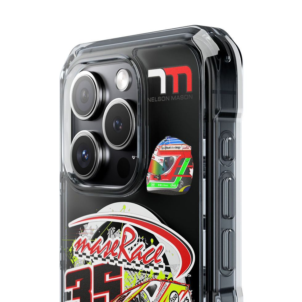 Thumbnail: Magnetic Clear iPhone Racer case for White phones
