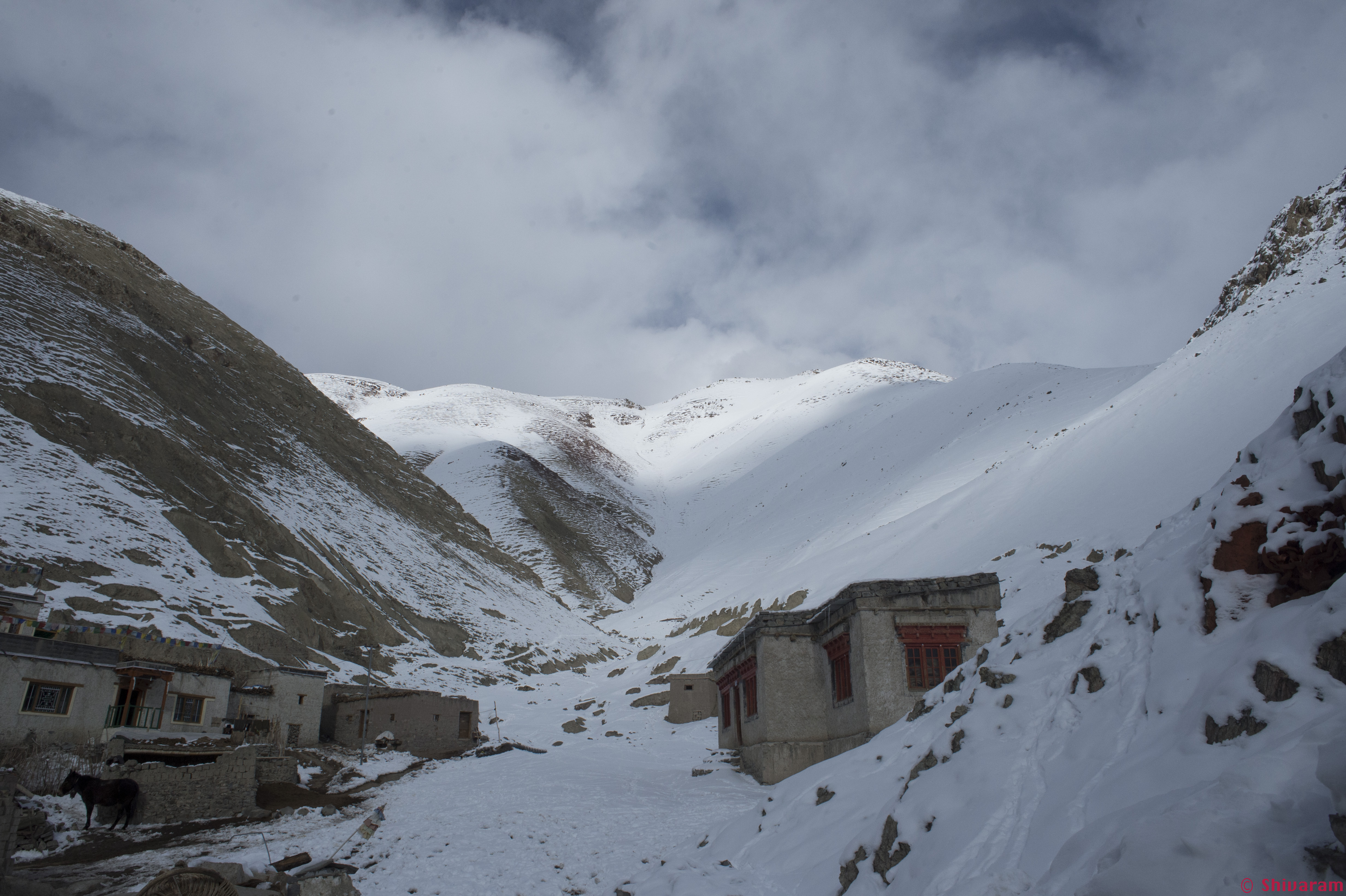 we aimed to reach the top of this ridge but had to give-up as temperatures reached -20