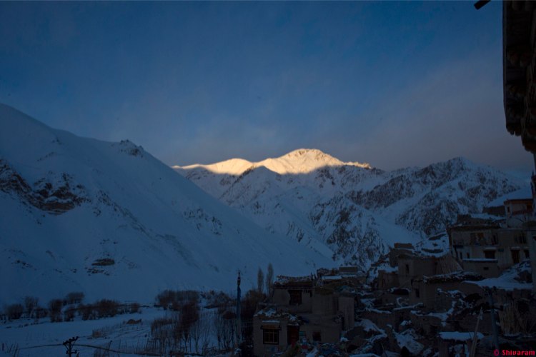 the early morning view as we left the village