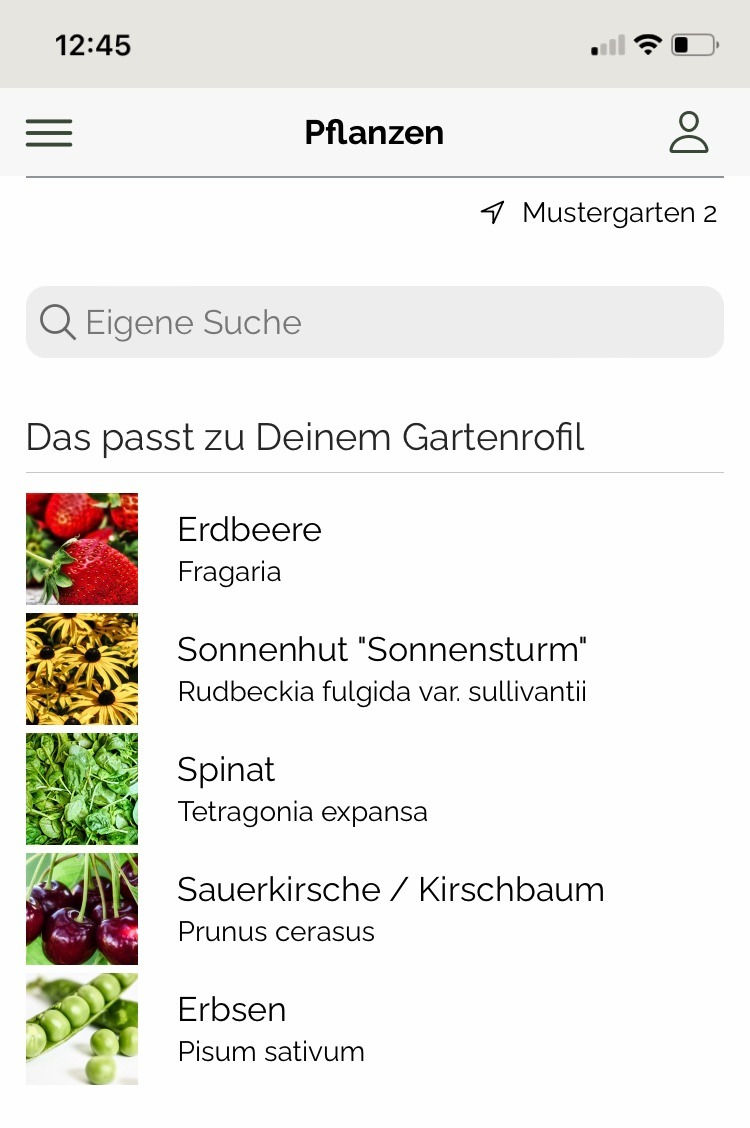 Gartenplaner App coaduno Gartenprofil Arbeitsaufwand