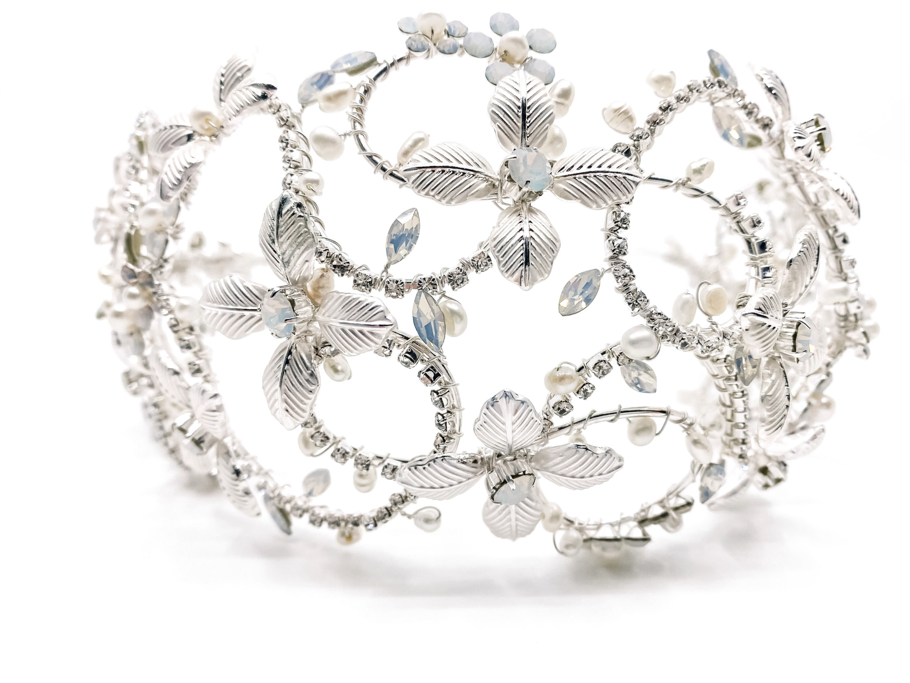 Bo ho bridal silver headband
