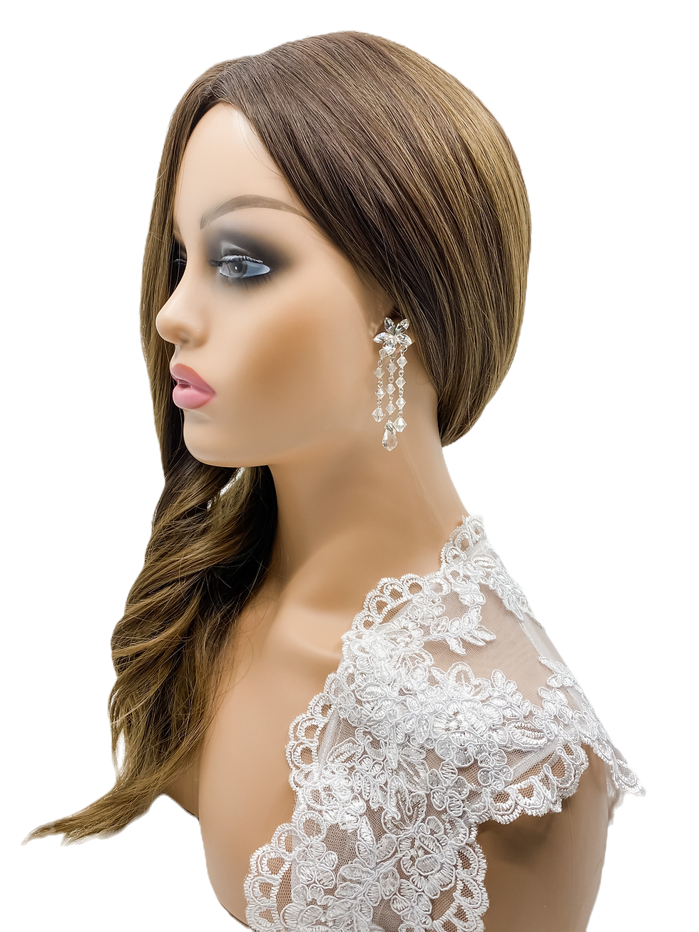 Thumbnail: Swarovski Crystal Silver Bridal Earrings