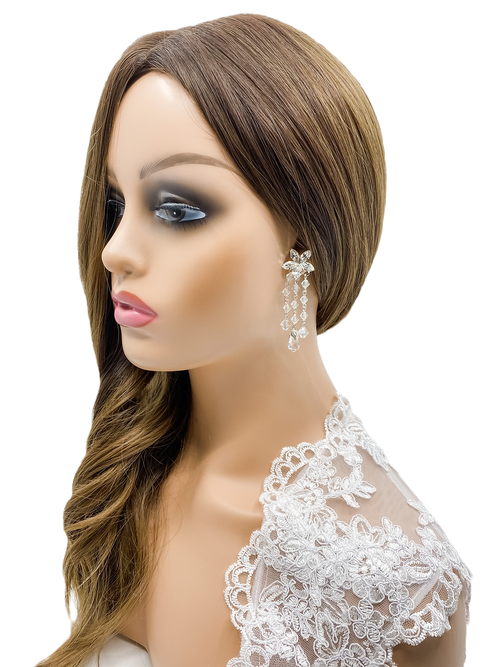 Thumbnail: Swarovski Crystal Silver Bridal Earrings