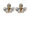 Thumbnail: Swarovski champagne crystal rose gold bridesmaids stud