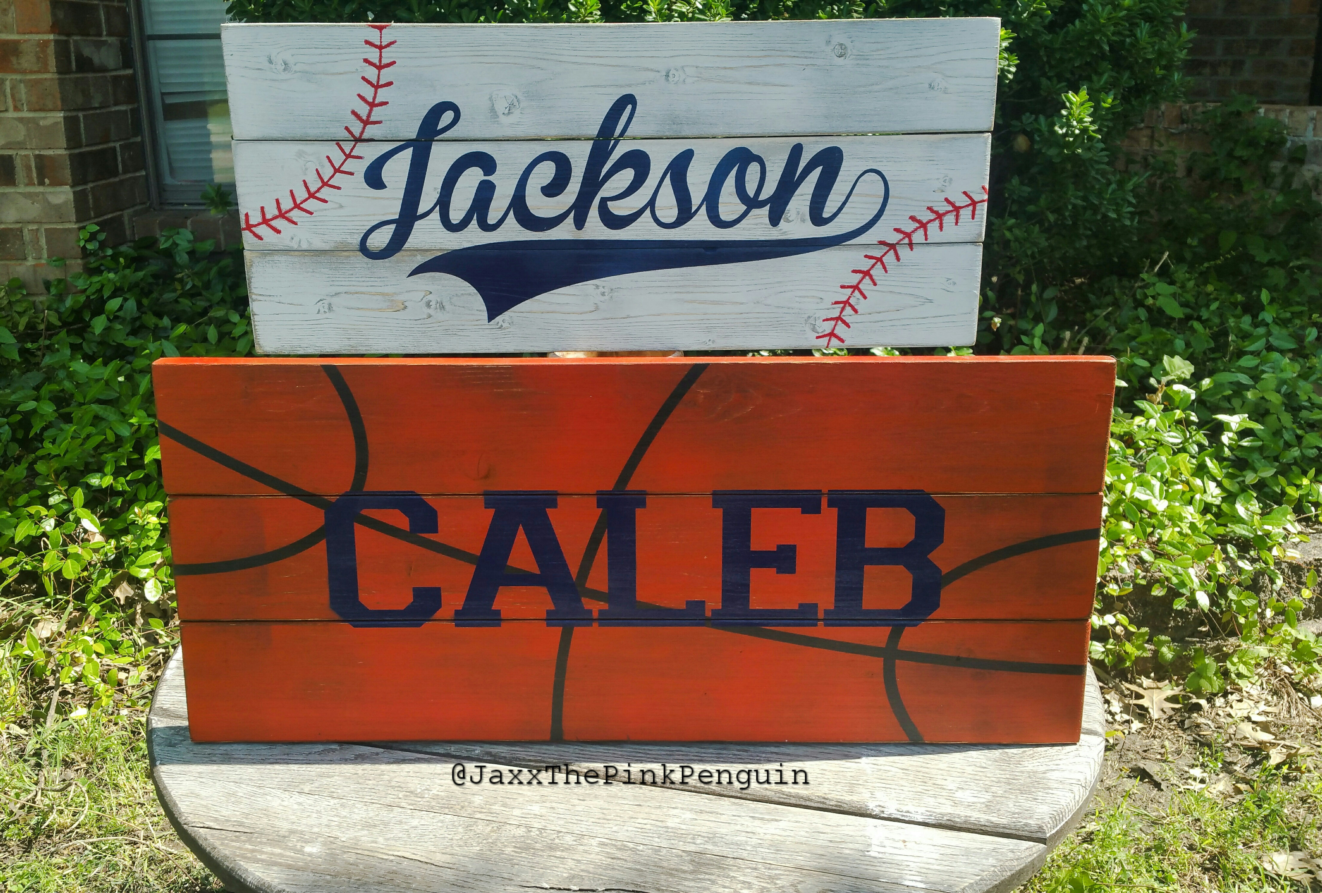 Personal Basketball Wood Painted Signs