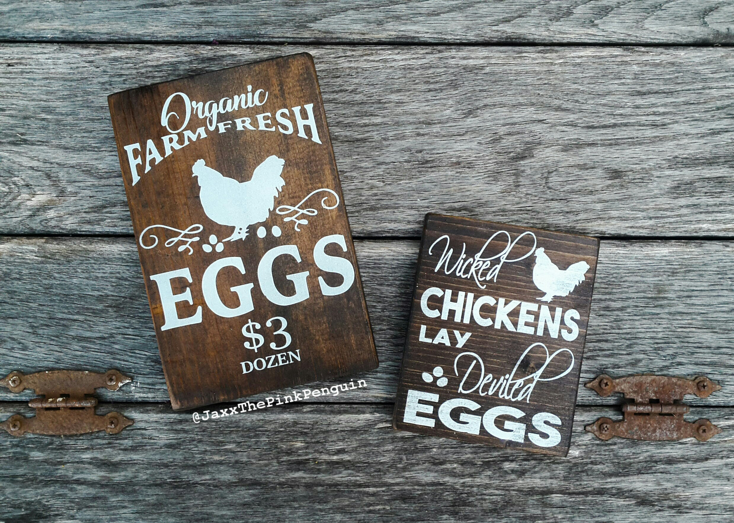 MINI SIGN Organic Farm Fresh Eggs Wood Painted Signs