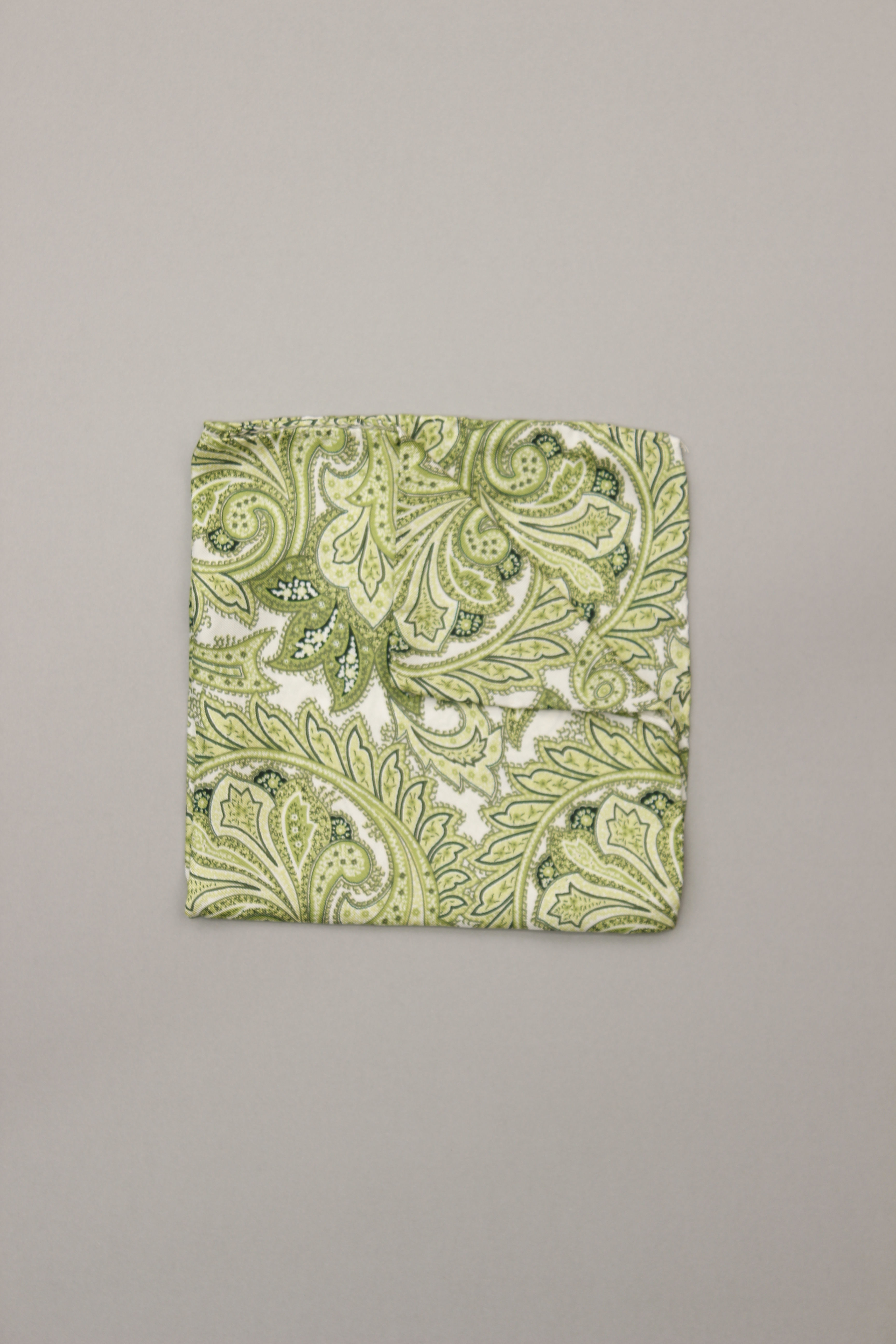 Green Paisley Pocket Square