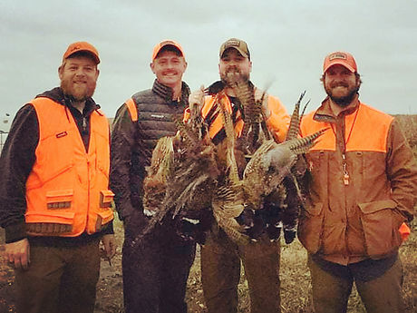 Group of pheasant hunters in North Dakota
