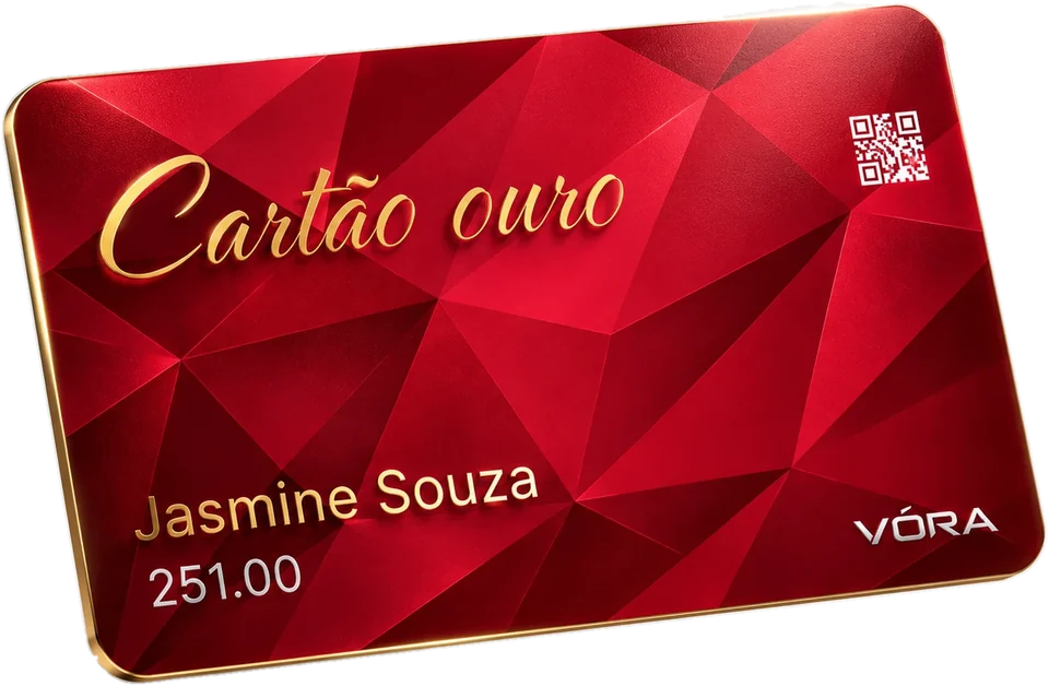 Cartão Ouro VÓRA com saldo em créditos