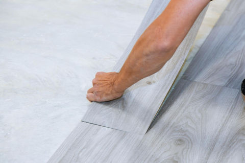 Professional LVP and SPC vinyl flooring installed in Greenville, SC, with natural grain and smooth surface.