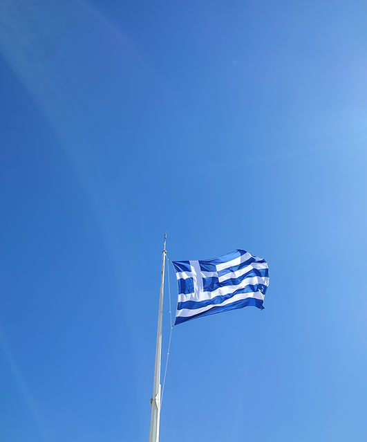 Flagge Griechenland auf Kreta