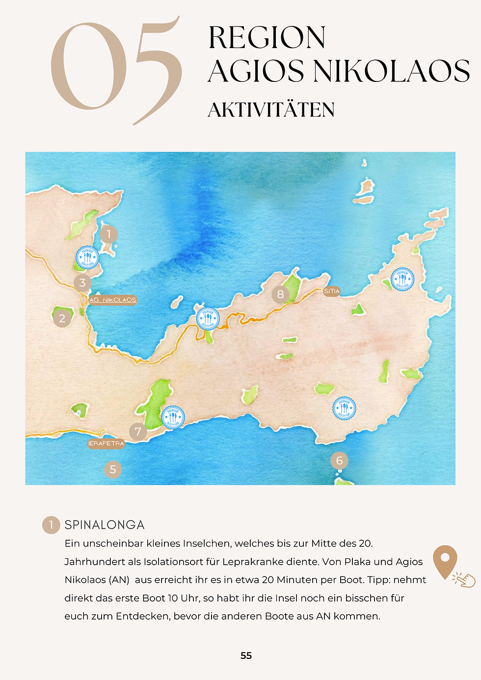 Miniaturbild: Übersichtskarte Ostkreta Kreta mit Kids - Reiseführer für Familien