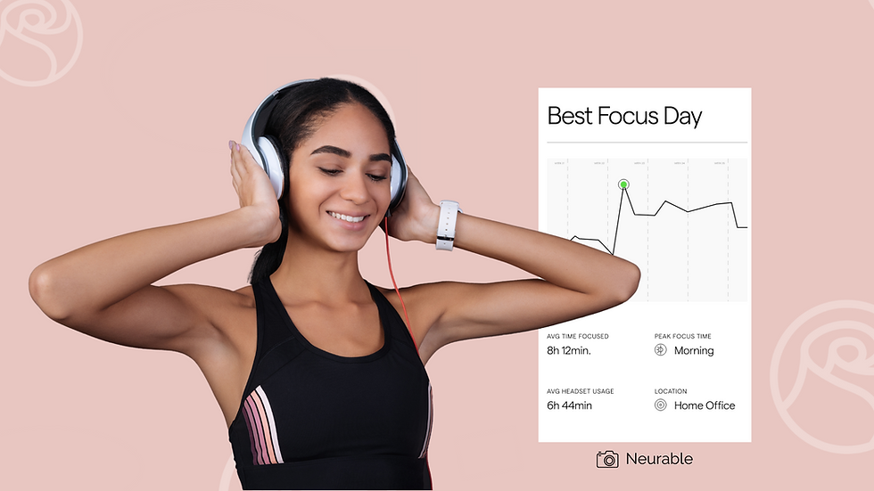 Health games that work for adults showcasing Neurable graph to improve focus and concentration