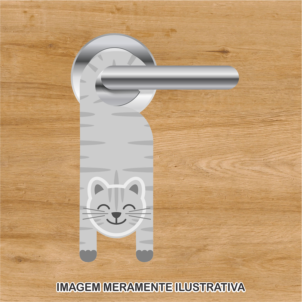 Miniatura: 20035 - Aviso de porta Hora do Soninho - Gatinho